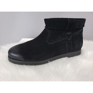 NEW SIZE 7 UGG Boots Josefene Cuff Women's Suede Ankle Zip in Black